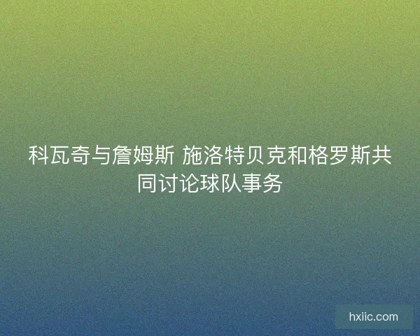 科瓦奇与詹姆斯 施洛特贝克和格罗斯共同讨论球队事务