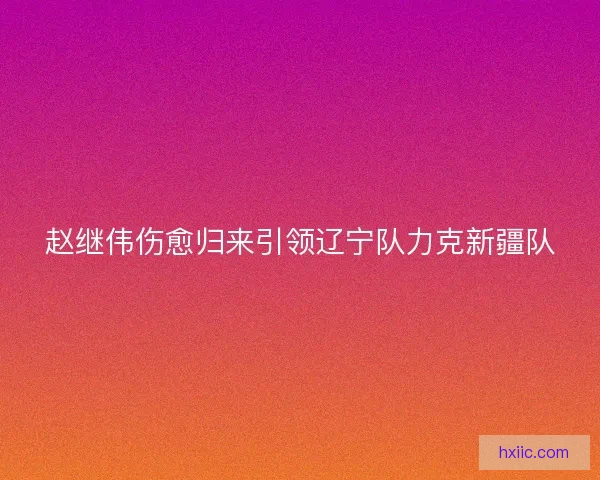 赵继伟伤愈归来引领辽宁队力克新疆队