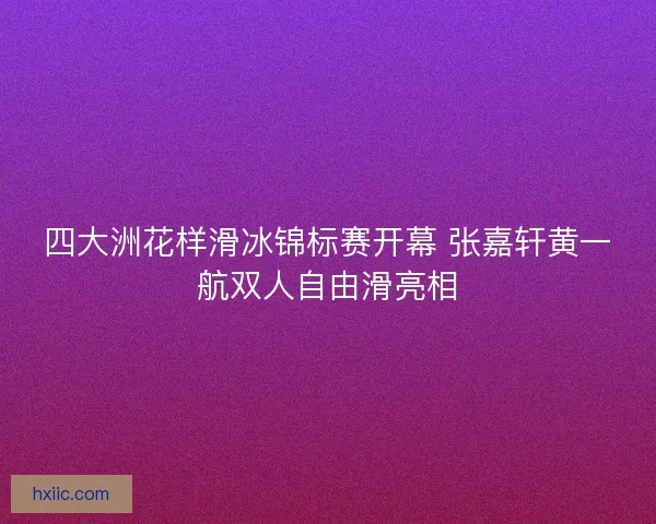 四大洲花样滑冰锦标赛开幕 张嘉轩黄一航双人自由滑亮相